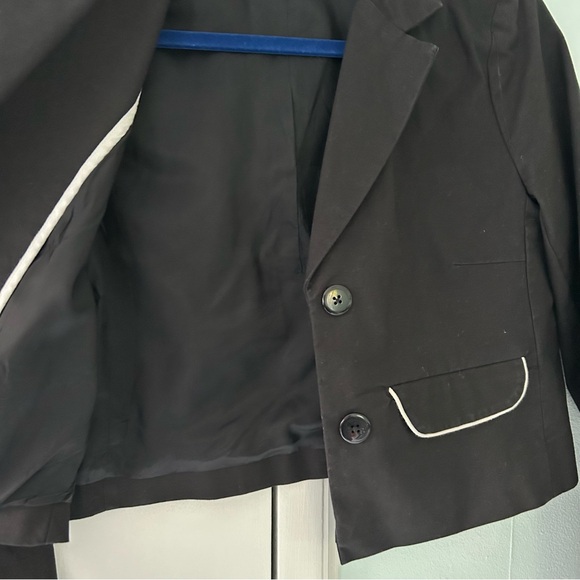 Anthropologie Maeve cropped poplin tuxedo jacket, EUC size 4 - Picture 8 of 8